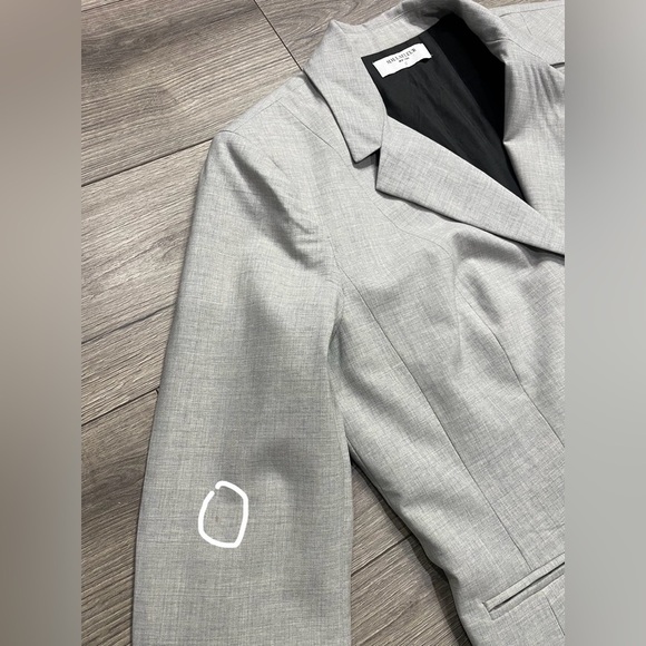 MM LaFleur Ross‎ Blazer in Light Gray Tropical Wool PLUS SIZE +1 - Picture 13 of 14